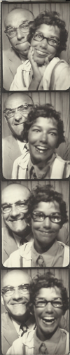 Val and her dad in photobooth, 1968