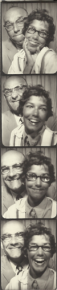 Val and her dad in photobooth, 1968